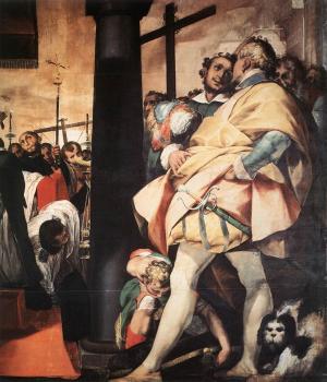 Giovanni Battista Crespi : St Charles Borromeo Erecting Crosses a the Gates of Milan
